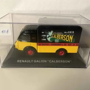 Renault Galion gialla, rossa e nera con pubblicità CALBERSON