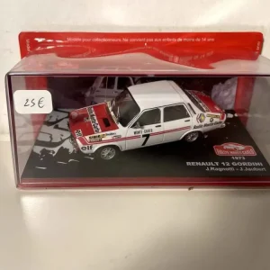Renault 12 Gordini bianca e rossa numero 7 - Rally di Monte Carlo 1973