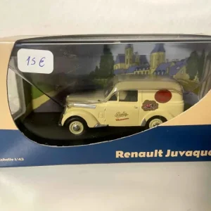 Renault Juvaquatre beige tole con pubblicità BALLY