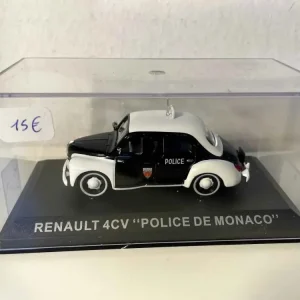 Renault 4 CV Monaco POLIZIA bianca e nera