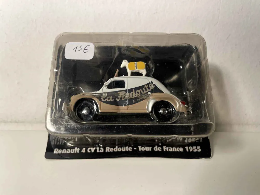 Renault 4 CV "La Redoute" marrone, nera e bianca Tour de France 1955