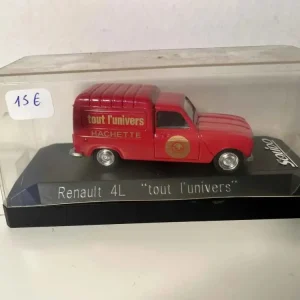 Renault 4L rossa con pubblicità ALL UNIVERSE (Solido)