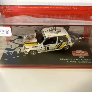 Renault 5 GT Turbo bianca e gialla numero 19 - Rally di Monte Carlo 1989