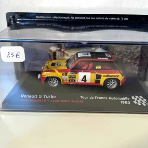 Renault 5 Turbo gialla, rossa e nera numero 4 - Automobile del Tour de France del 1980
