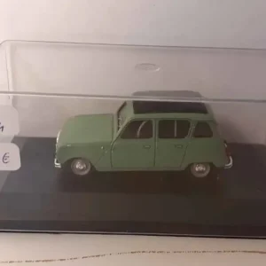 Renault 4L verde scuro con tetto nero del 1964 (scatola plexiglass)