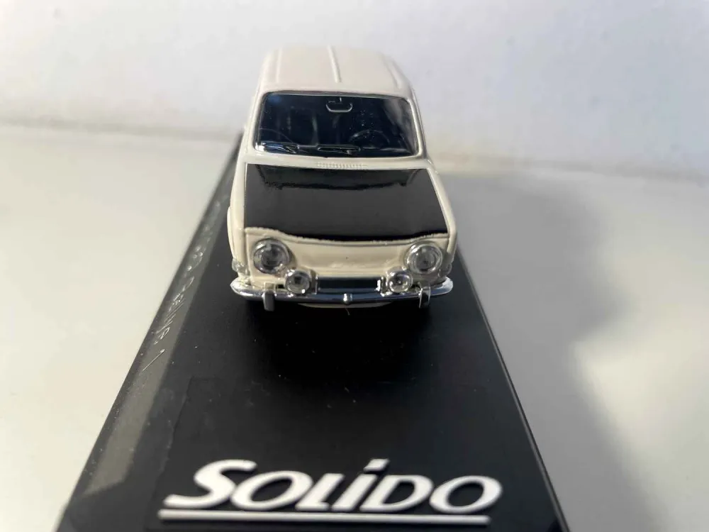 Simca 1000 Rallye 1 bianca e nera (riferimento Solido 1844)