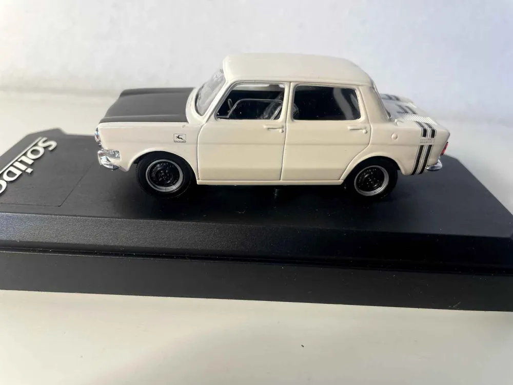Simca 1000 Rallye 1 bianca e nera (riferimento Solido 1844)