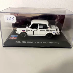 SIMCA 1000 Rallye "Star Racing Team" bianca e nera del 1974