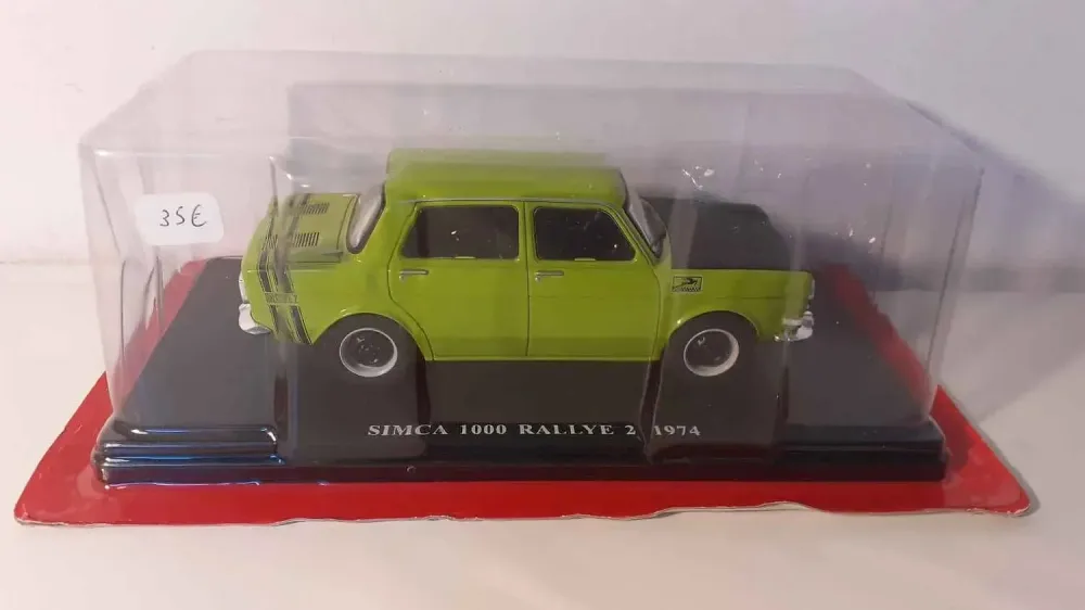Simca 1000 rallye 2 verde e nera del 1974 (scala 1/24)