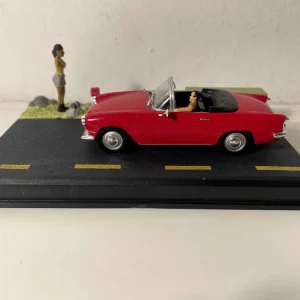 Simca Océane rossa - la Nationale 7 - Il percorso blu