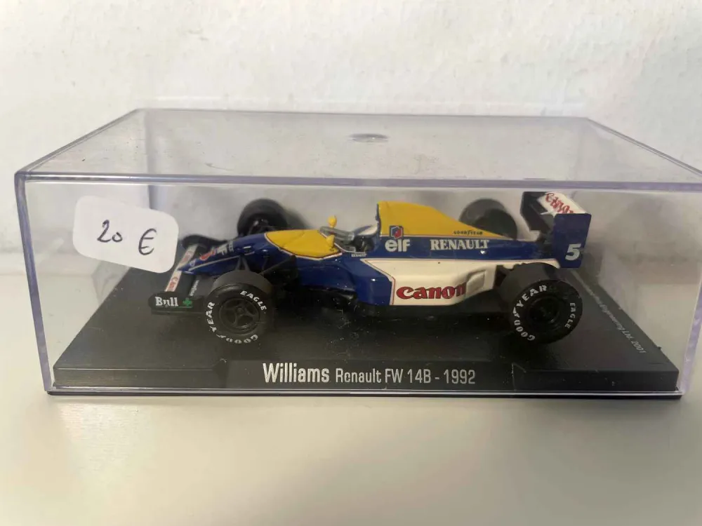 Williams Renault FW 14B blu, bianco e giallo numero 5 del 1992 (Formula 1)