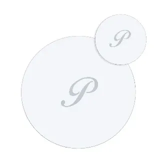 SERVING SET SOTTOBICCHIERE / SOTTOPIATTO ROTONDO "P" TRASP.
