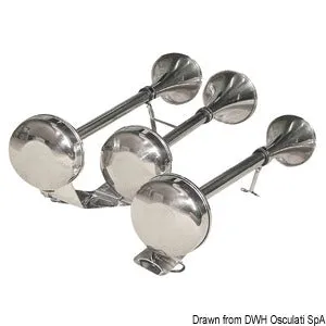 Tromba inox doppia 12 V COD 21.452.04