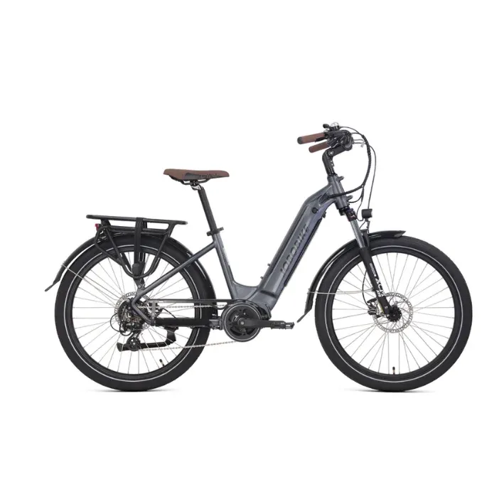 JOBOBIKE LYON E-bike da uomo Step-thru Mid Motor City 36V 14Ah | 250W Bafang M200 mid | Autonomia ≥90Km | CST 26" x 2.35"