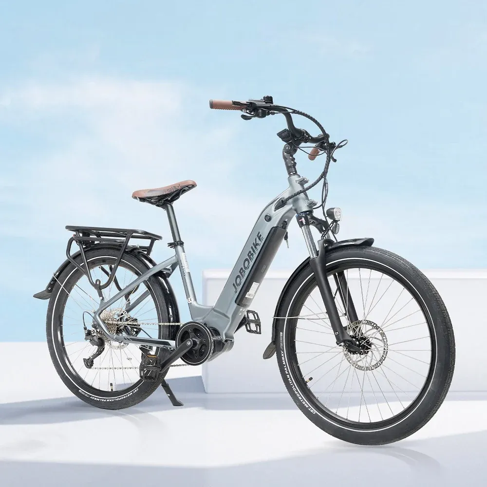 JOBOBIKE LYON E-bike da uomo Step-thru Mid Motor City 36V 14Ah | 250W Bafang M200 mid | Autonomia ≥90Km | CST 26" x 2.35"