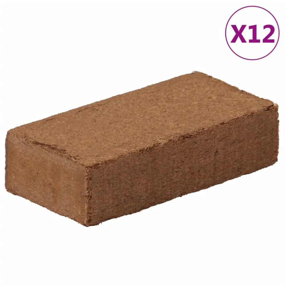 Blocchi Fibra di Cocco 12 pz 650 g Ciascuno 7,8 kg Totale