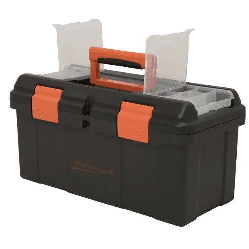 16" Nero puro Plastic Toolbox Beveled Lid BK00116004 (Pack 30)