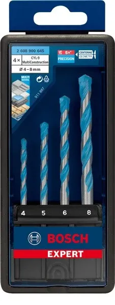 SET 4 PUNTE VARI CONSTRUCTION BOSCH D.4mm/5mm/6mm/8mm - 2608900645