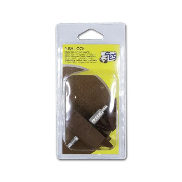 Push-Lock bilaterale marrone con ganci - blister 8032793932215