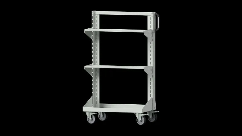 Carrello base per banchi da lavoro ANKE modello 254 800 x 450 x 1350 mm (AM 764) RAL 7035 962.044 per Movimentazione Merci