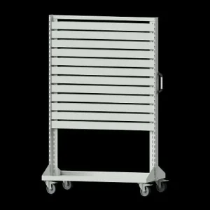 Carrello base per banchi da lavoro ANKE modello 605 1250 x 720 x 1950 mm (AM 1211) RAL 7035 962.167 Pieghevole per Risparm...