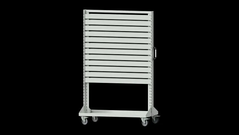 Carrello base per banchi da lavoro ANKE modello 605 1250 x 720 x 1950 mm (AM 1211) RAL 7035 962.167 Pieghevole per Risparm...