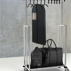 Carrello guardaroba Kerkmann Jupiter L 1000 x P 500 x 1700 mm cromato 31618083 | Altezza Regolabile |
