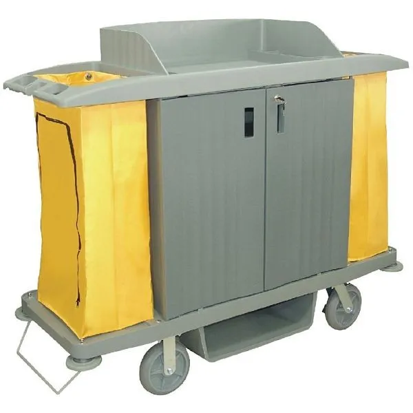 Carrello Jantex pulizia con 2 sacchetti e porte DL012 con Maniglia Regolabile