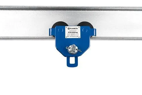 Carrello manuale PLANETA PTM 5 portata 5000 kg larghezza flangia 114 - 203 mm 306778 Dimensioni 1200x800 mm