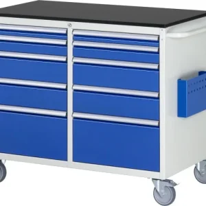 Carrello da montaggio RAU collezione 7000 L1145xP650xH970mm rivestito resina melamminica sinistro: 60 H90 2x150 270mm dest...