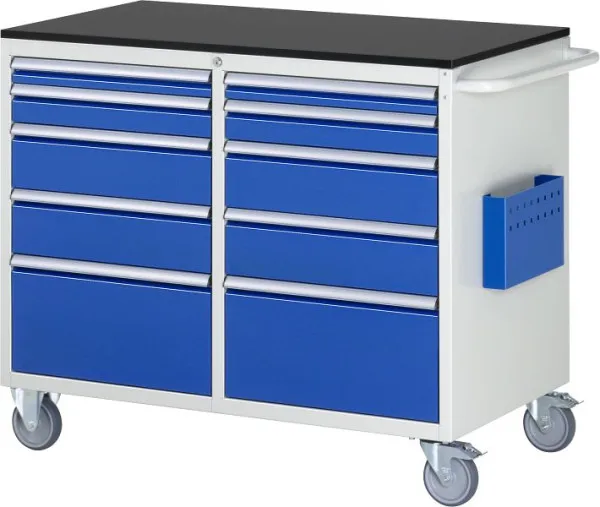 Carrello da montaggio RAU collezione 7000 L1145xP650xH970mm rivestito resina melamminica sinistro: 60 H90 2x150 270mm dest...