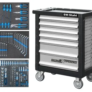 Carrello da officina acciaio SW attrezzato 207 pezzi Z3703 per Movimentazione Merci