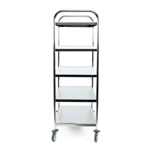 Carrello per Fusti Carrello di servizio ALLPAX acciaio inossidabile 5 ripiani 10014254