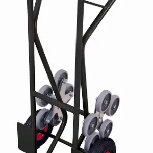 Carrello per scale VARIOfit con 2 stelle cinque razze dimensioni esterne: 610 x 675 x 1.310 mm (LxPxA) set di ruote: pneum...
