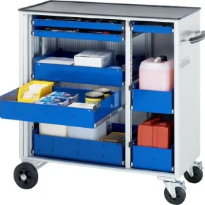 Carrello Piattaforma Carrello portautensili RAU collezione adlatus modello 10810 L1025 x P520 x A1080 mm compreso supporto...