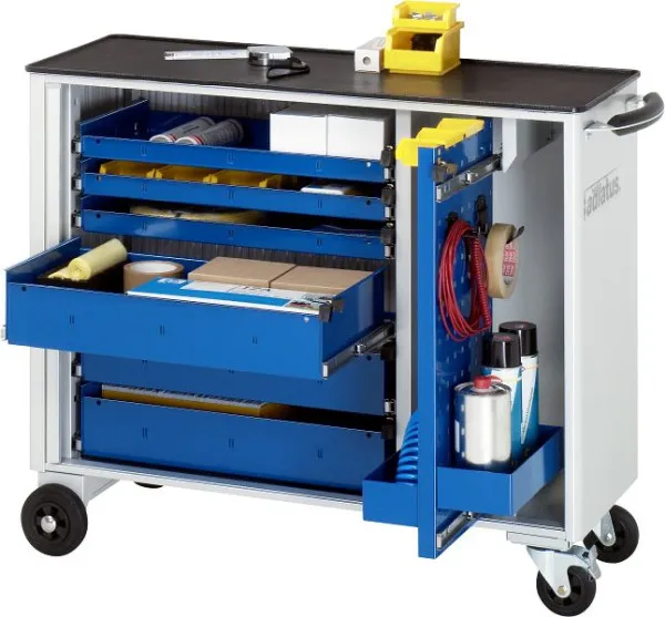 Carrello Piattaforma Carrello portautensili RAU collezione adlatus modello 10060 L1025 x P400 x A860 mm compreso supporto...
