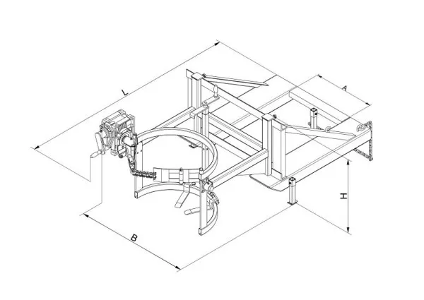 Carrello Piattaforma Eichinger barile industriale ribaltabile movimento superiore e inferiore manovella 1 x canna arancion...