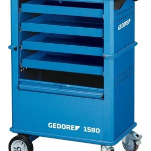 Carrello portautensili GEDORE con 4 cassetti 400 x 625 x 930 mm 6627550 con Freni di Sicurezza