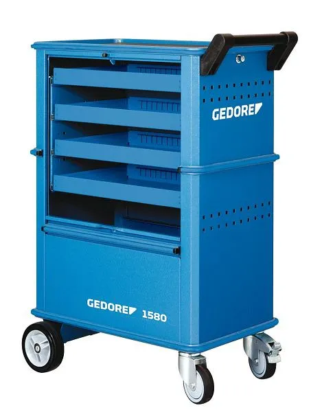 Carrello portautensili GEDORE con 4 cassetti 400 x 625 x 930 mm 6627550 con Freni di Sicurezza