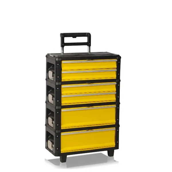 Carrello portautensili Metra 4 scomparti 1.1.2.2 giallo 10532 Facile Manovra