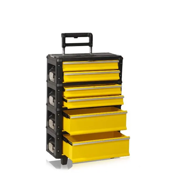Carrello portautensili Metra 4 scomparti 1.1.2.2 giallo 10532 Facile Manovra