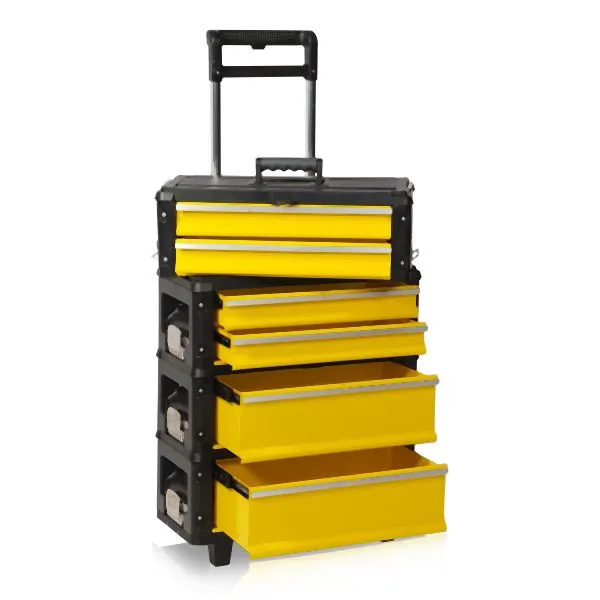 Carrello portautensili Metra 4 scomparti 1.1.2.2 giallo 10532 Facile Manovra