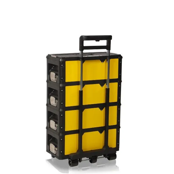 Carrello portautensili Metra 4 scomparti 1.1.2.2 giallo 10532 Facile Manovra