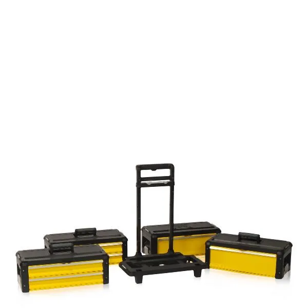Carrello portautensili Metra 4 scomparti 1.1.2.2 giallo 10532 Facile Manovra