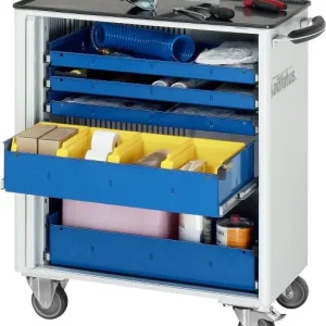 Carrello portautensili RAU collezione adlatus modello 7265 L725 x P400 x A860 mm incluso supporto metallo 02-7265.11 Porta...