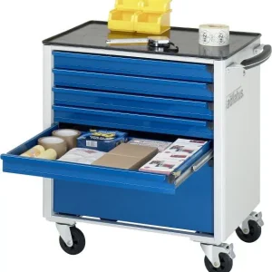 Carrello portautensili RAU collezione adlatus modello 7320 L700 x P500 x A795 mm incluso supporto metallo 02-7320.11 Accia...