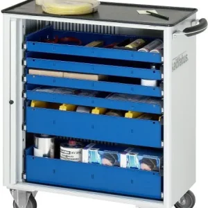 Carrello portautensili RAU collezione adlatus modello 7255 L725 x P400 x A860 mm incluso supporto metallo 02-7255.11 Porta...