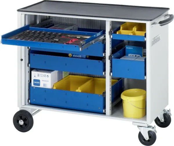 Carrello portautensili RAU collezione adlatus supporto metallo 4 cassetti interni - 2 cassetti interni 1025x890x520 mm 02-...
