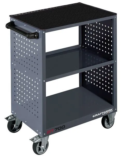 Carrello di servizio centrale BT700 40x60 con tappetino gomma 101.911.000 con Maniglia Regolabile
