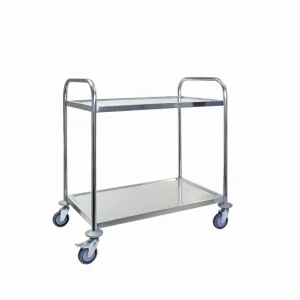 Carrello di servizio Schneider acciaio inossidabile 2 supporti 920 x 540 x 860 mm 385550 con Ruote Pivottanti
